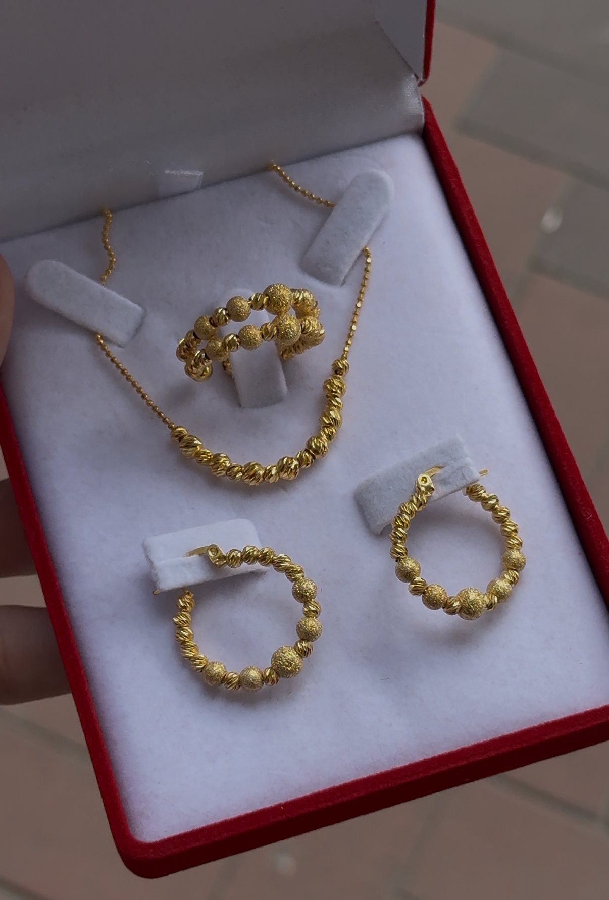 925 Ayar Gümüş Üzerine 22 Ayar Altın Kaplama 3lü Dorika Set