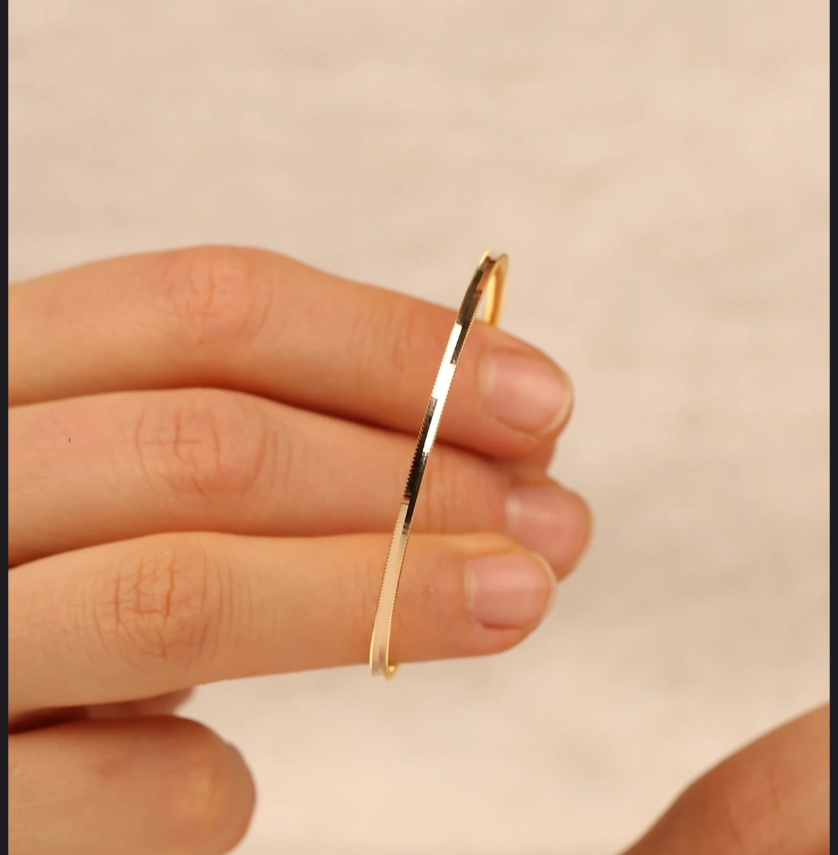 925 Ayar Gümüş Üzeri 22 Ayar Altın Kaplama Bebek-Çocuk Ajda Bilezik