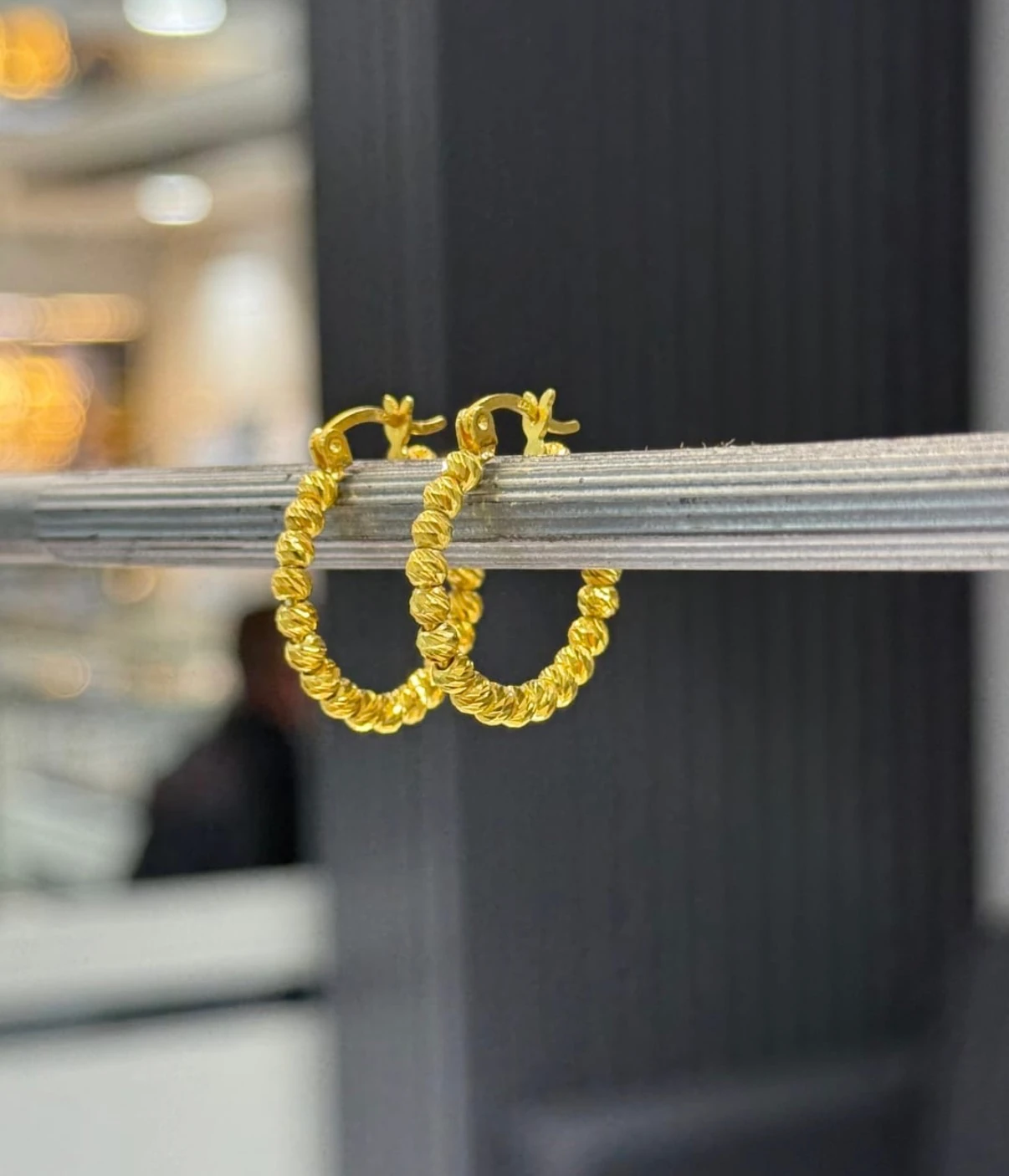 925 Ayar Gümüş Üzerine 22 Ayar Altın Kaplama Çoklu Küpe Kolye 