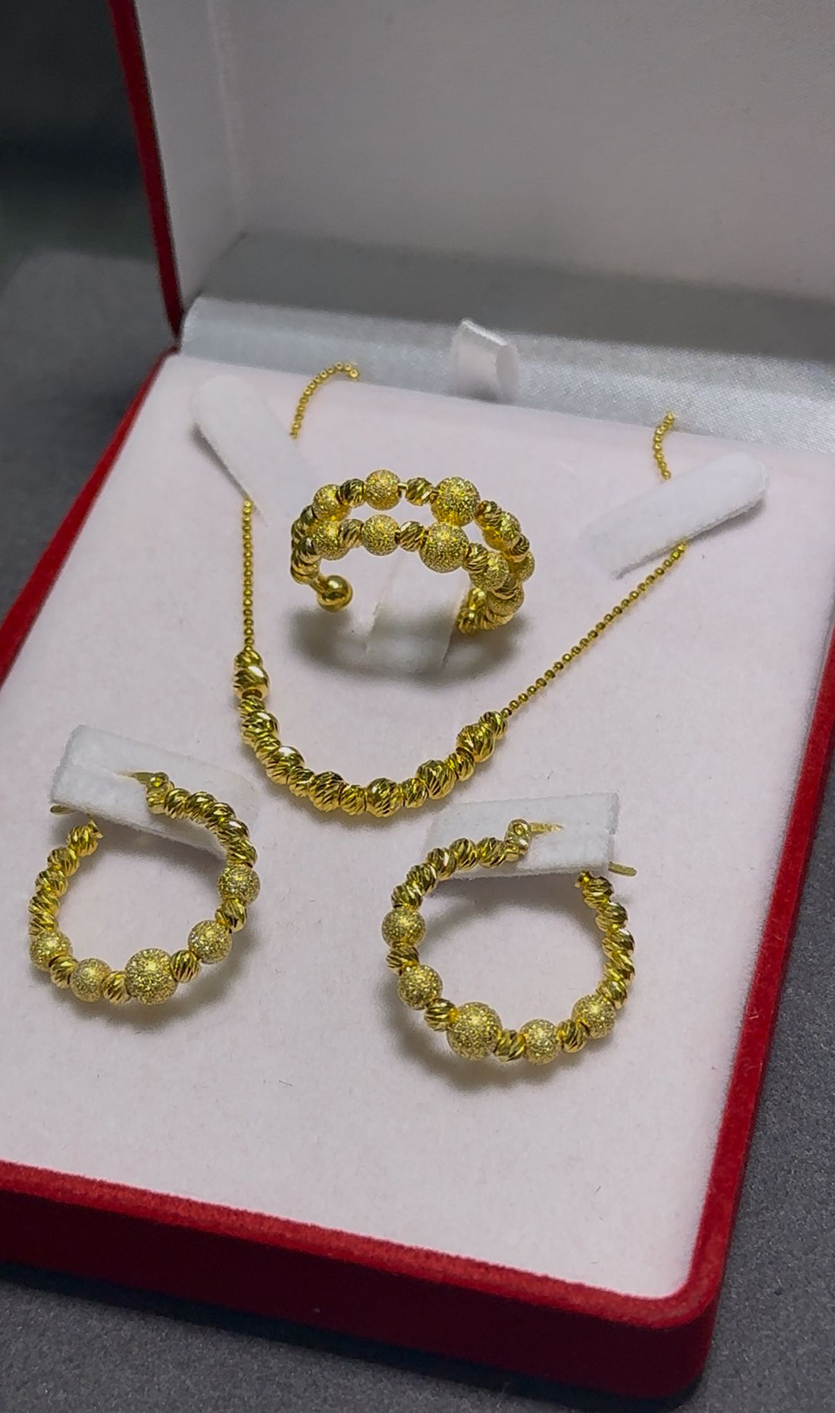 925 Ayar Gümüş Üzerine 22 Ayar Altın Kaplama 3lü Dorika Set main variant image
