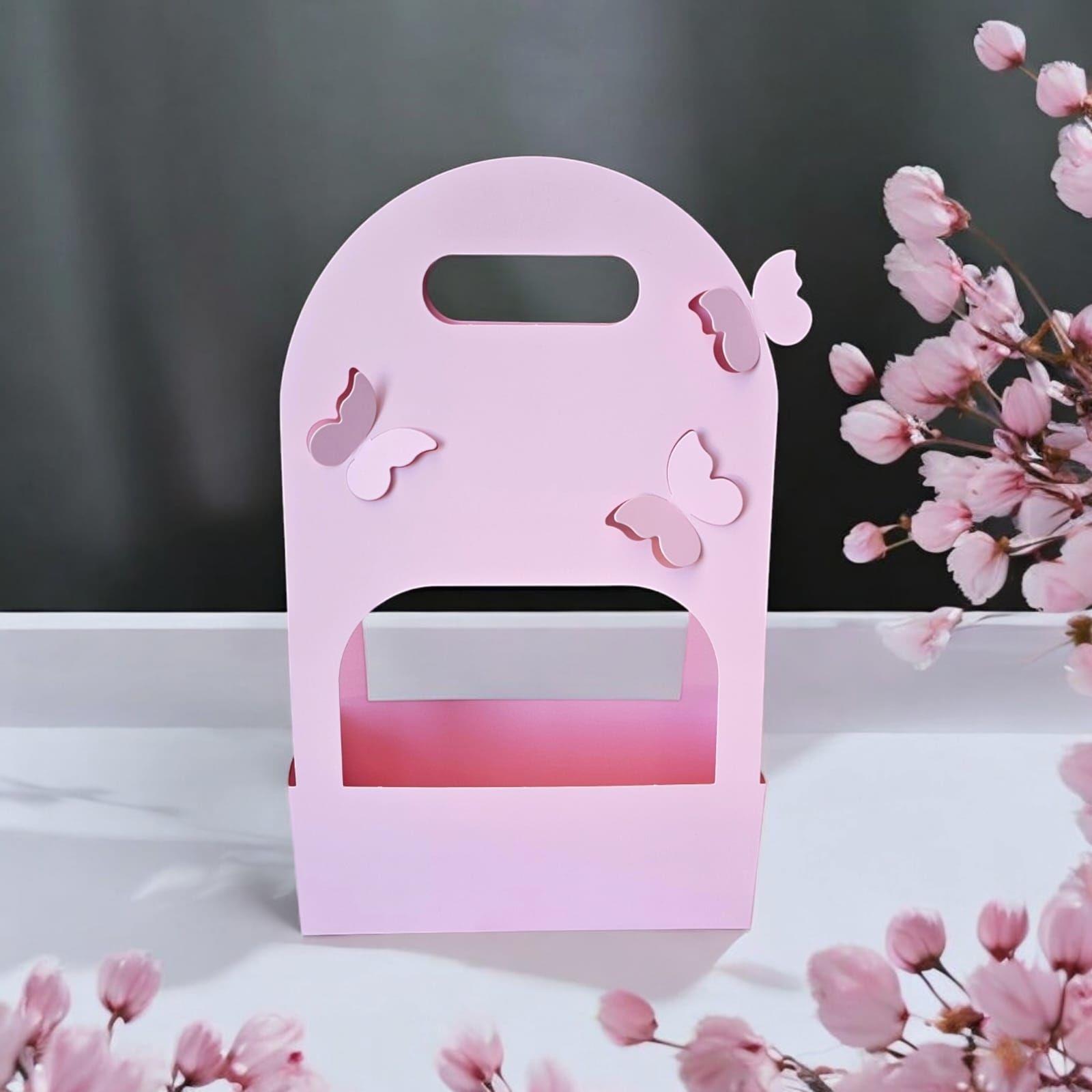 10 'lu Kelebekli Çiçek Çantası - Pembe