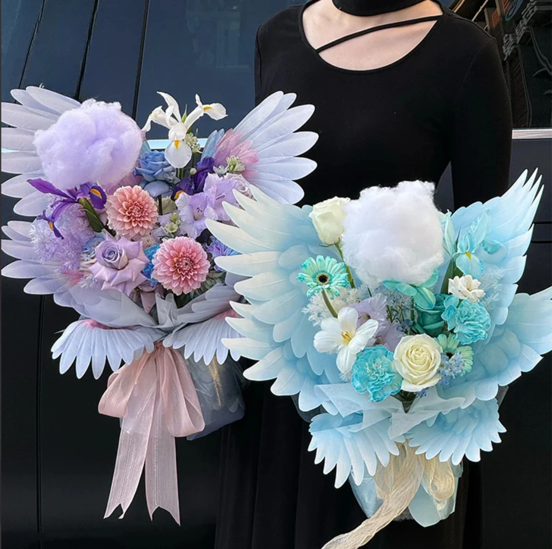 Melek Kanatları Çiçek Ambalajı