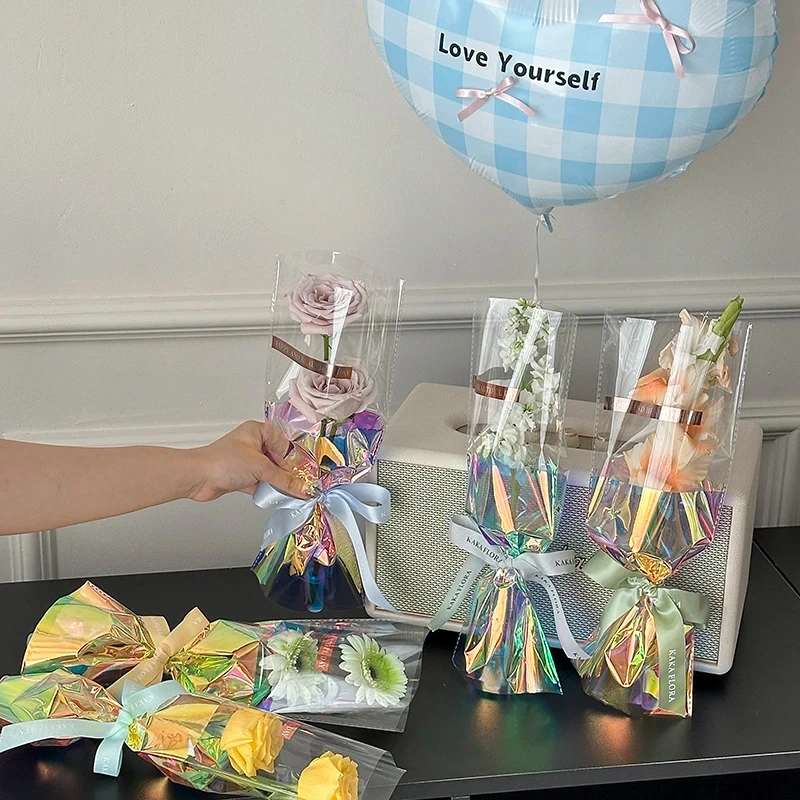 Hologram Tek Gül Ambalajı