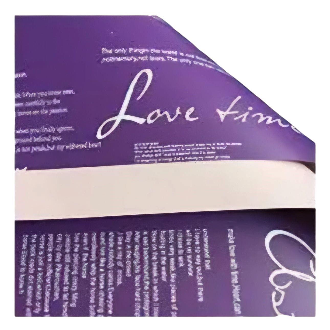 Love Time Yazılı Çiçek Ambalajı