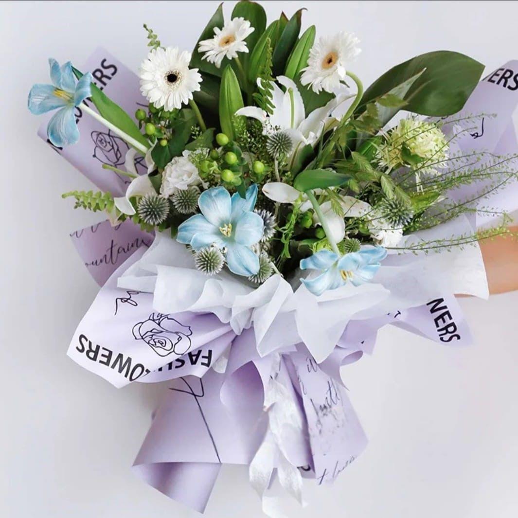 Fashion Flowers Yazılı Çiçek Ambalajı