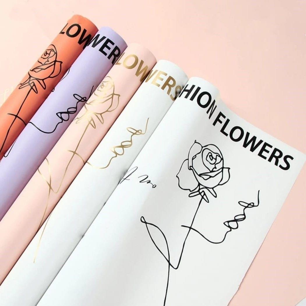 Fashion Flowers Yazılı Çiçek Ambalajı