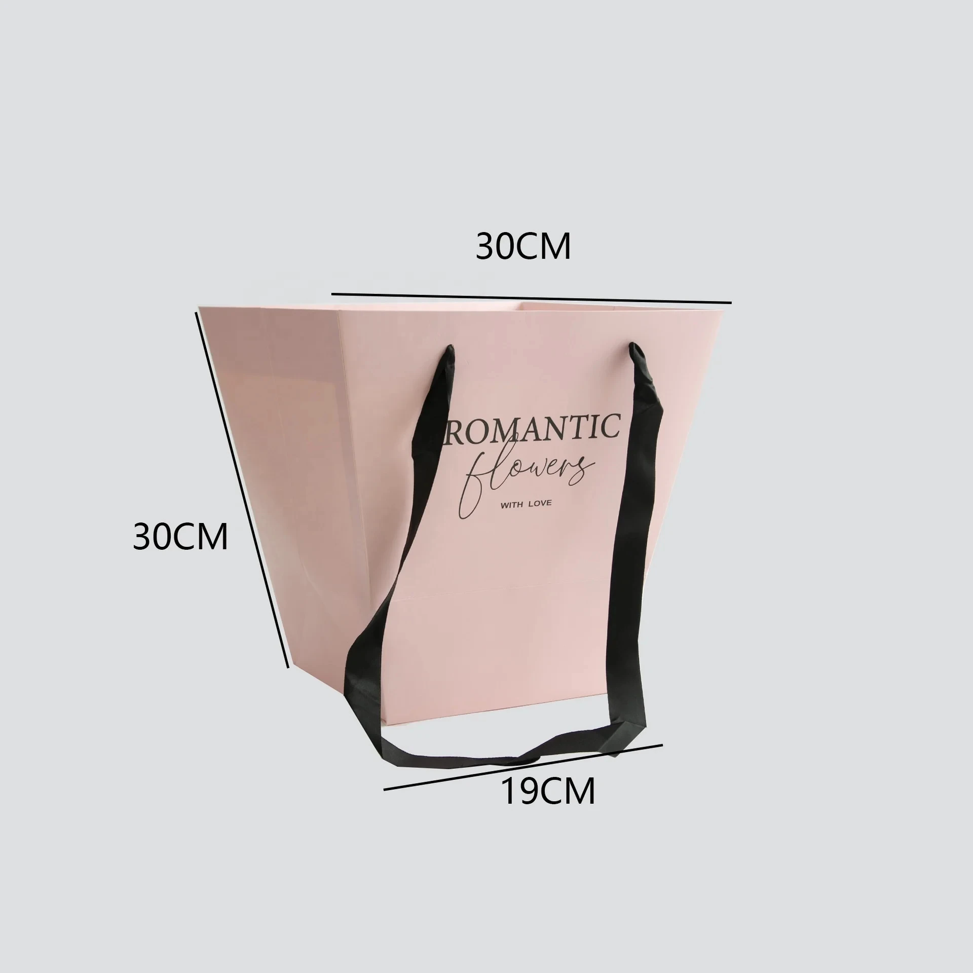 Romantik Flowers Çiçek Buketi Taşıma Çantası - 2 Adet -Beyaz