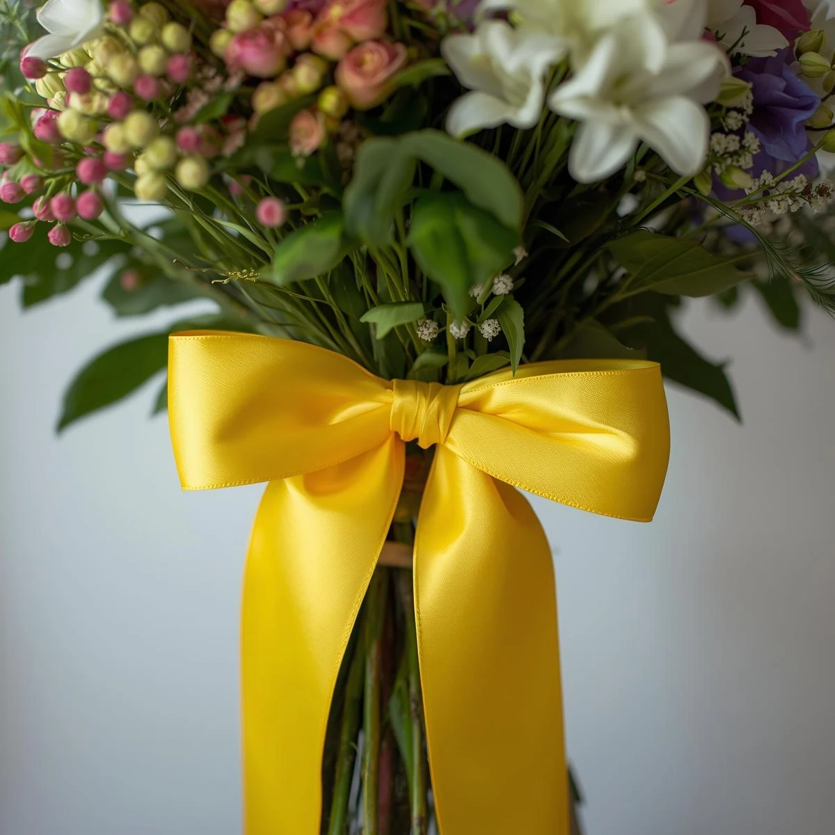 Saten Kurdele 2,5 cm - Sarı