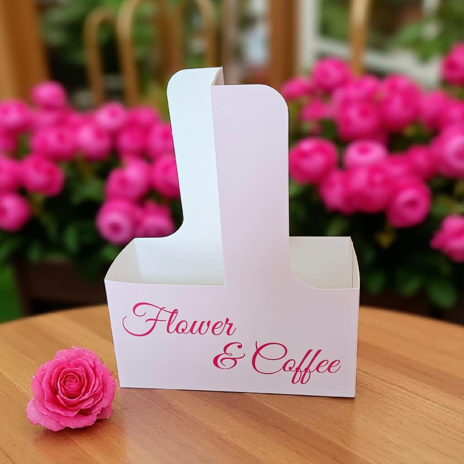 Pink 10-Piece Coffee and Flower Box