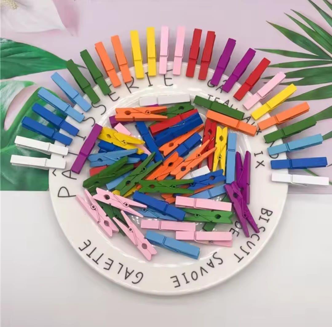 Wooden Ornament Pegs - Colorful