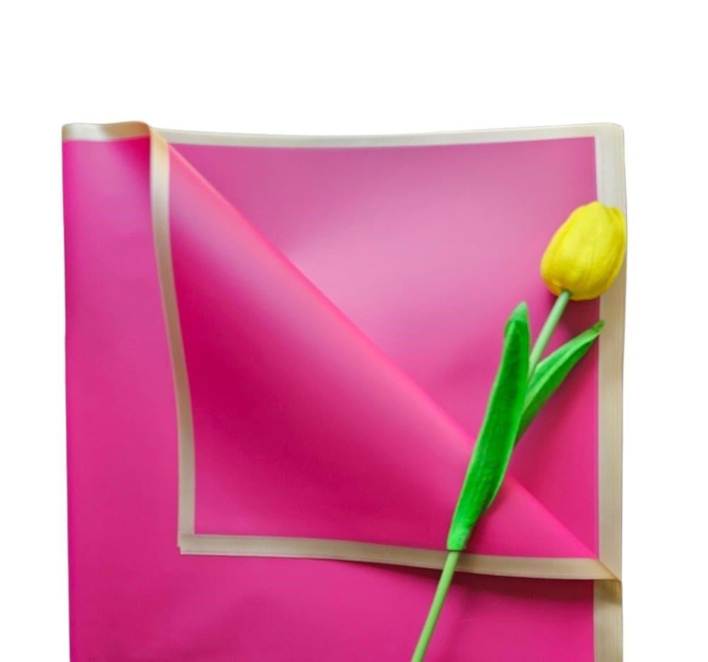 Fuchsia Gold Bordered Flower Packaging