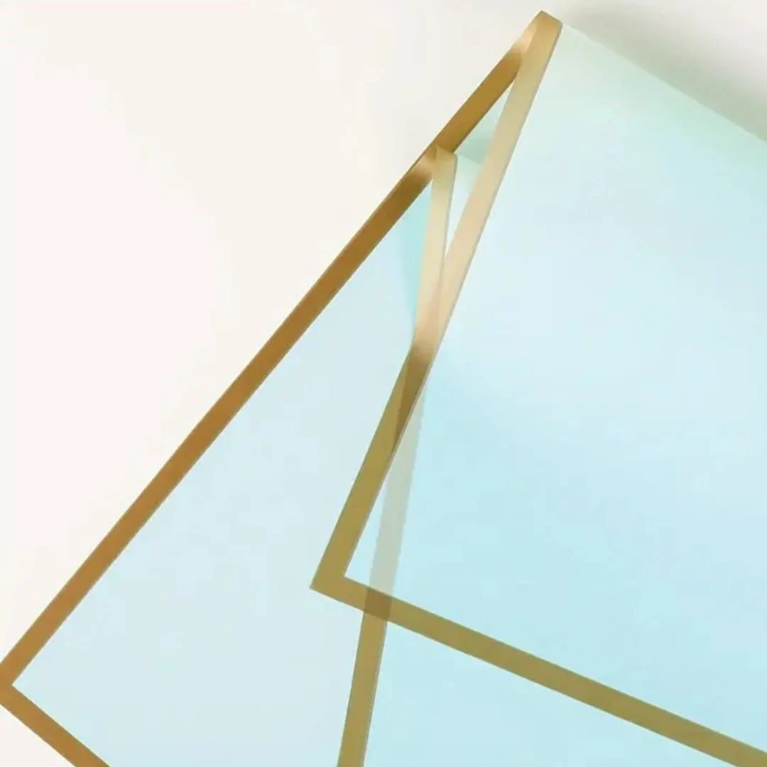 Mavi Altın Kenar Çerçeveli Çiçek Ambalajı