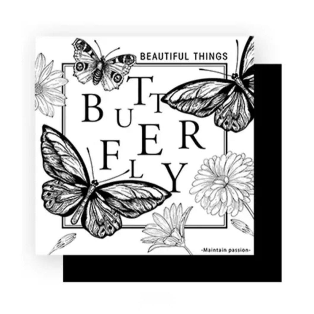 Butterfly Yazılı Çiçek Ambalajı
