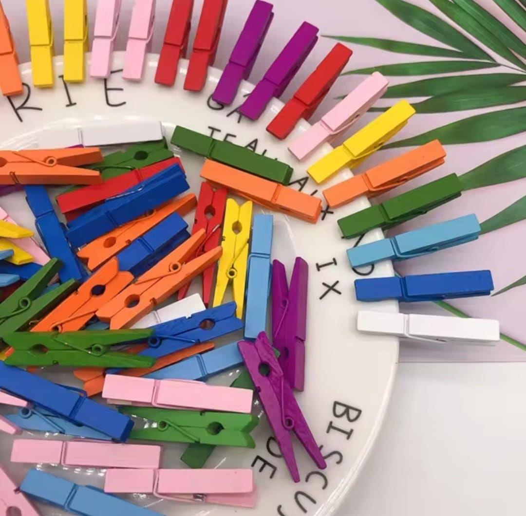 Wooden Ornament Pegs - Colorful
