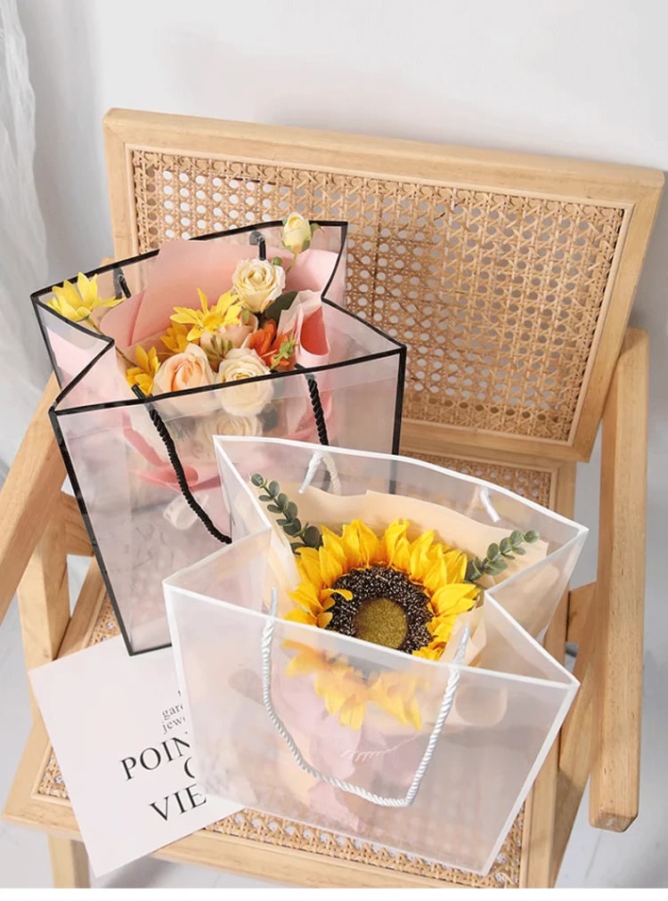 Şeffaf Buket Taşıma Çantası 10'lu Paket