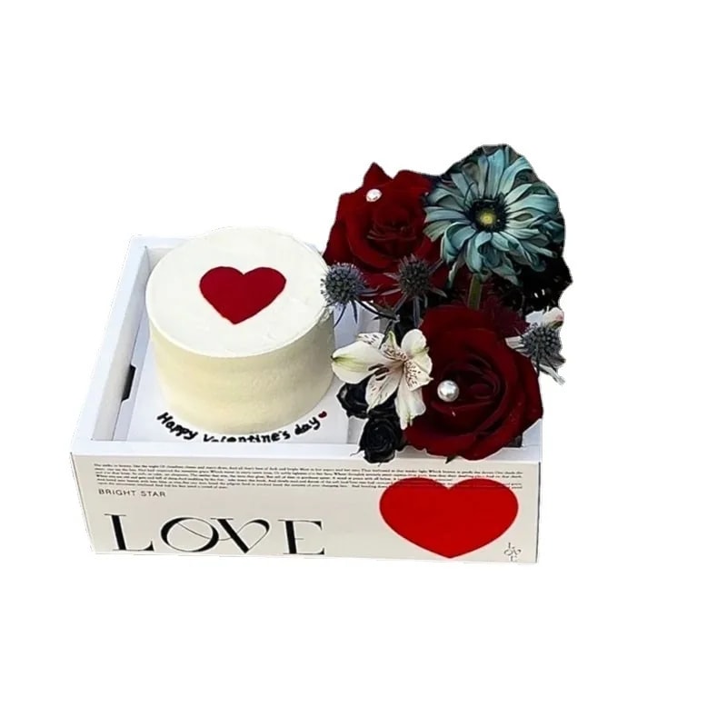 Lüks Şeffaf Kapaklı Çiçek Hediye Kutusu 5'li Paket