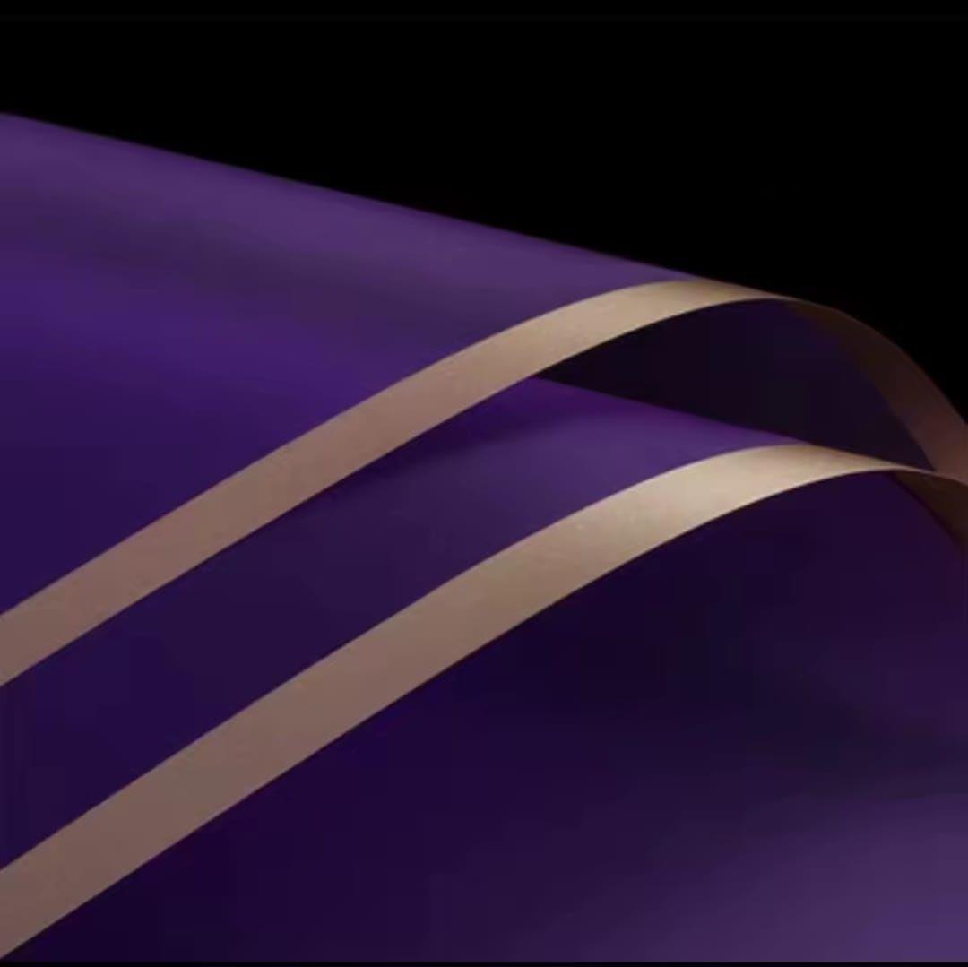 Purple Gold Bordered Flower Packaging