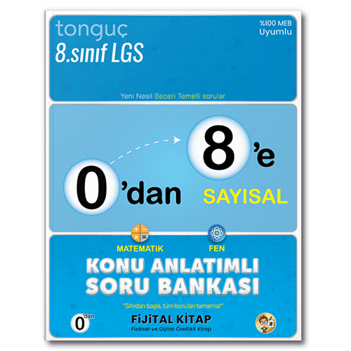 0'dan 8'e Sayısal Konu Anlatımlı Soru Bankası