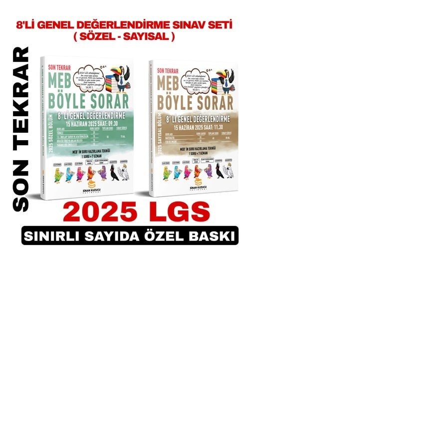 2025 LGS son tekrar 8'li genel değerlendirme sınav seti