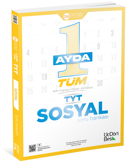 1 Ayda Tüm TYT Sosyal Soru Bankası