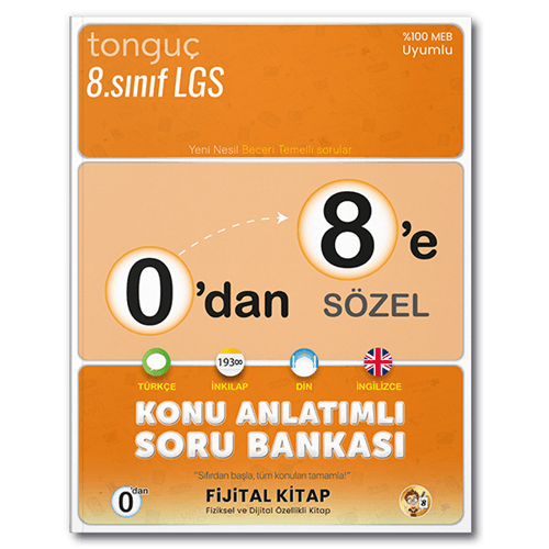 0'dan 8'e Sözel Konu Anlatımlı Soru Bankası