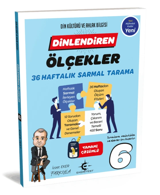 6 Sınıf Dinlendiren Ölçeklerle 36 Hafta Sarmal Test