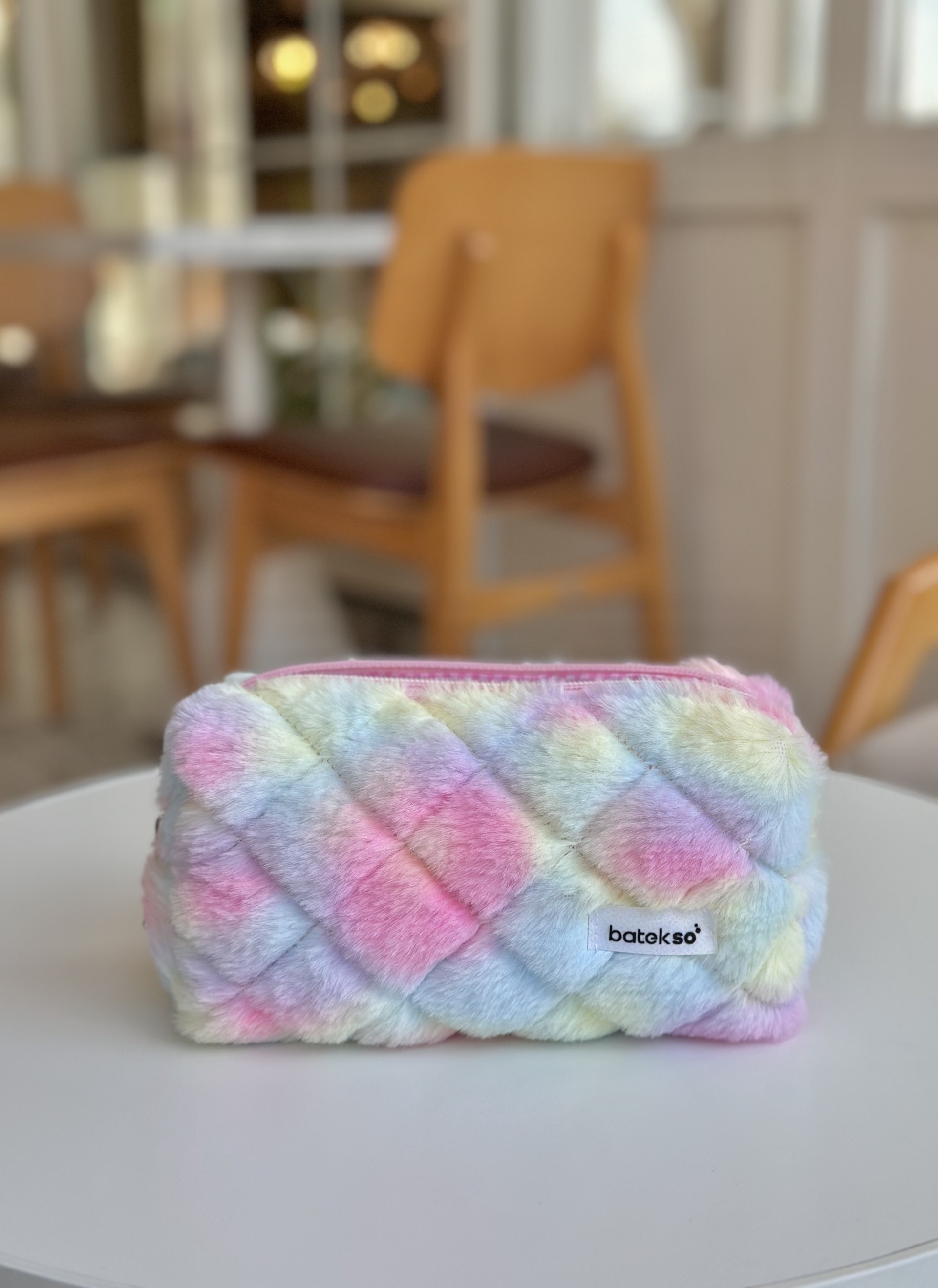 Renkli Peluş Kalem Çantası