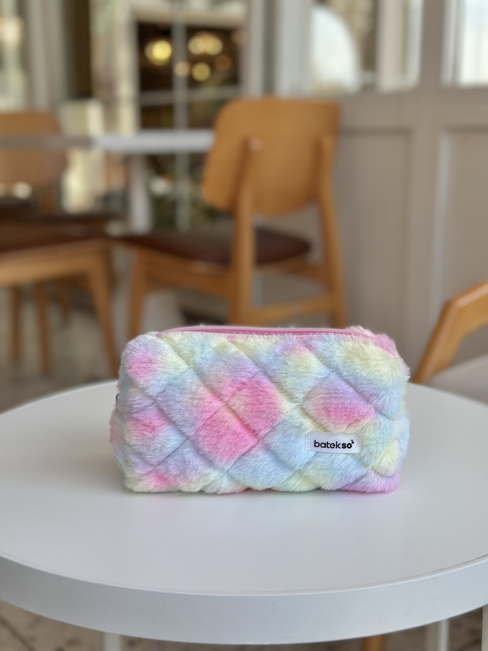 Renkli Peluş Kalem Çantası