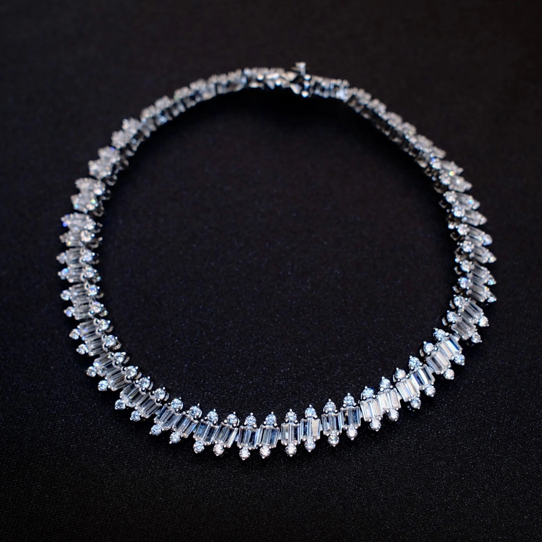 Baguette and Round Tennis Bracelet