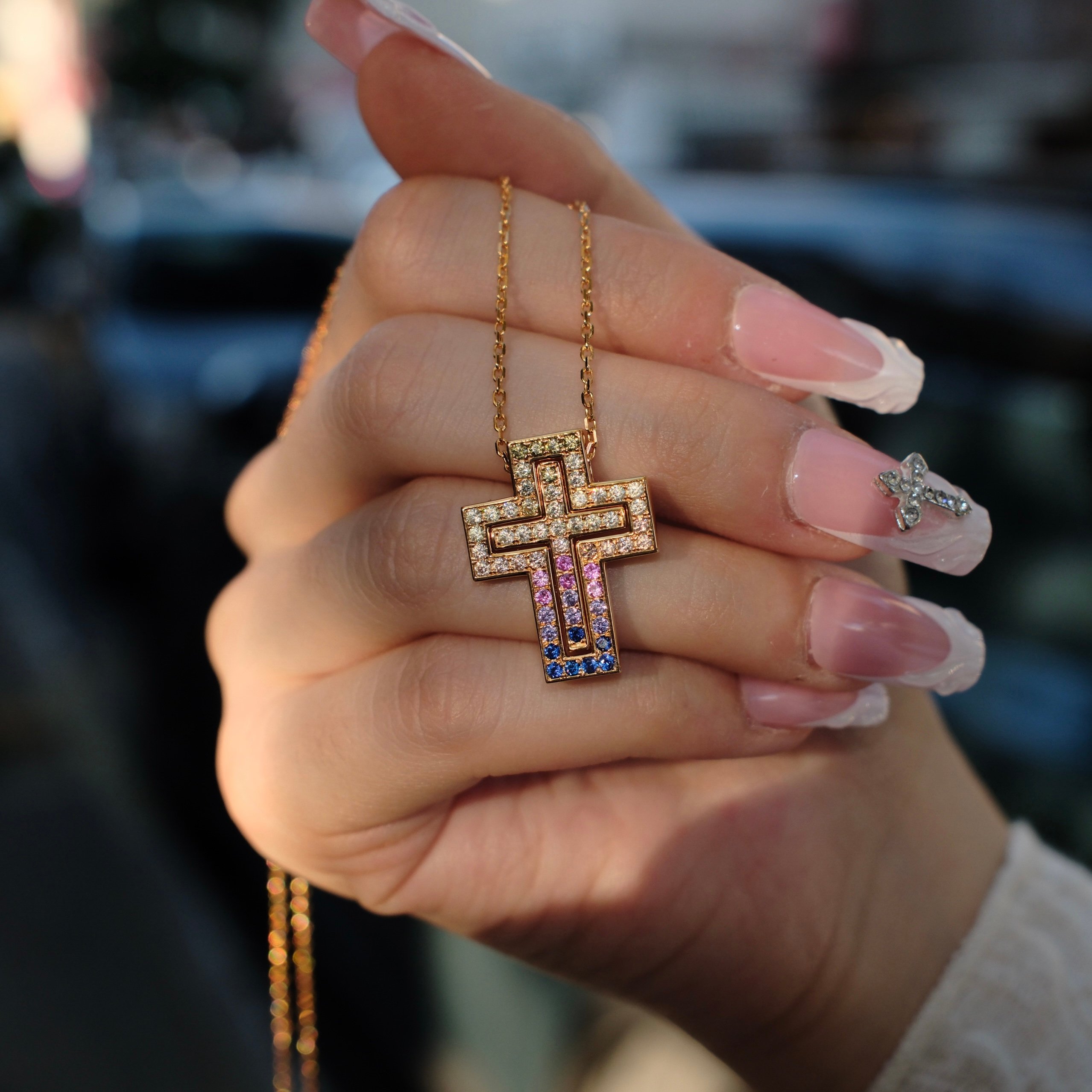 Colorful Cross Necklace