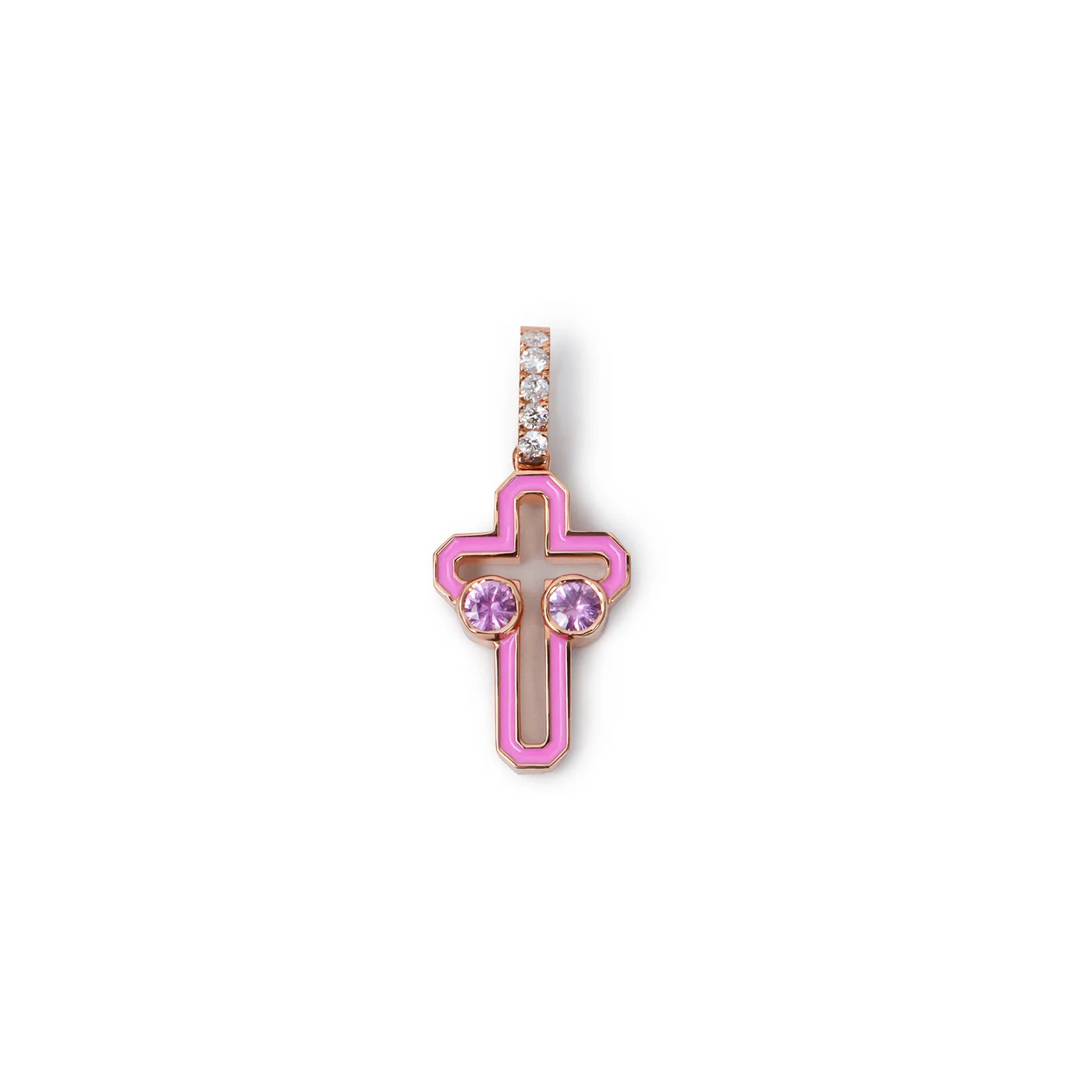  PINK CROSS PENDANT