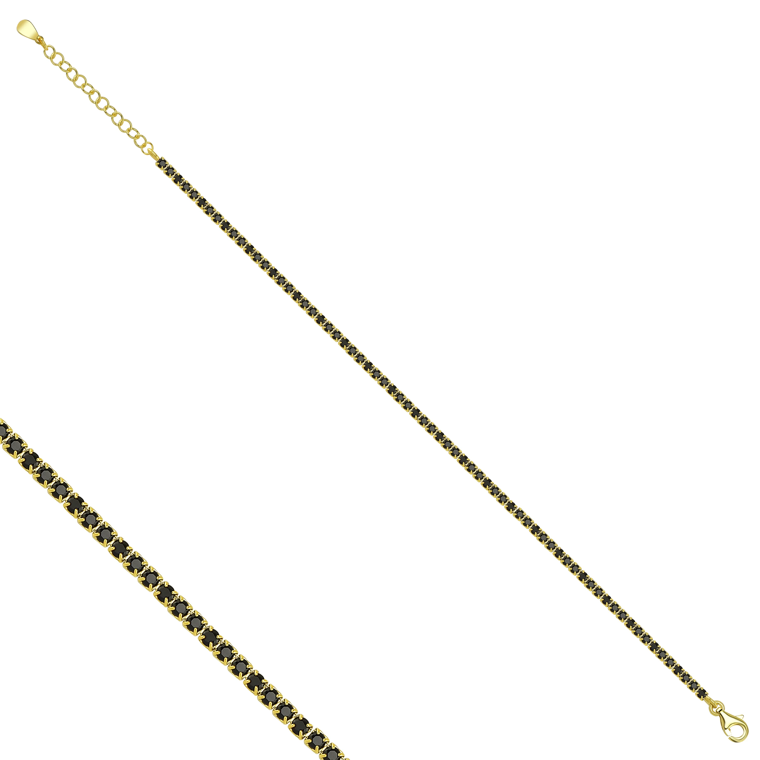 BLACK TENNIS BRACELET