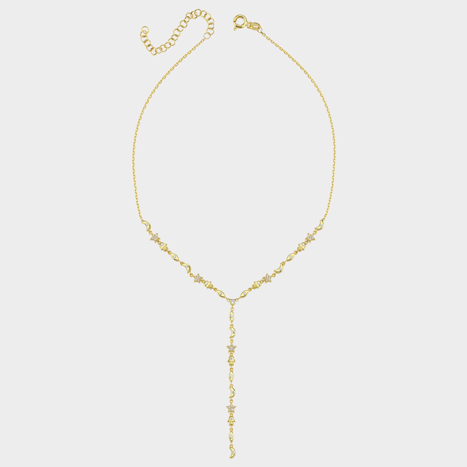 THE MIXED Y NECKLACE