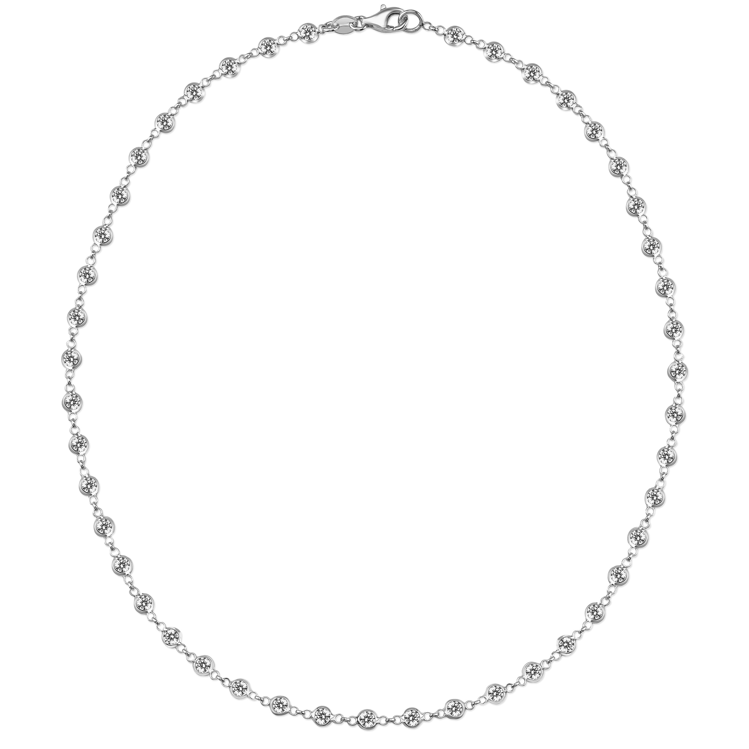 WATER STUD NECKLACE - Silver