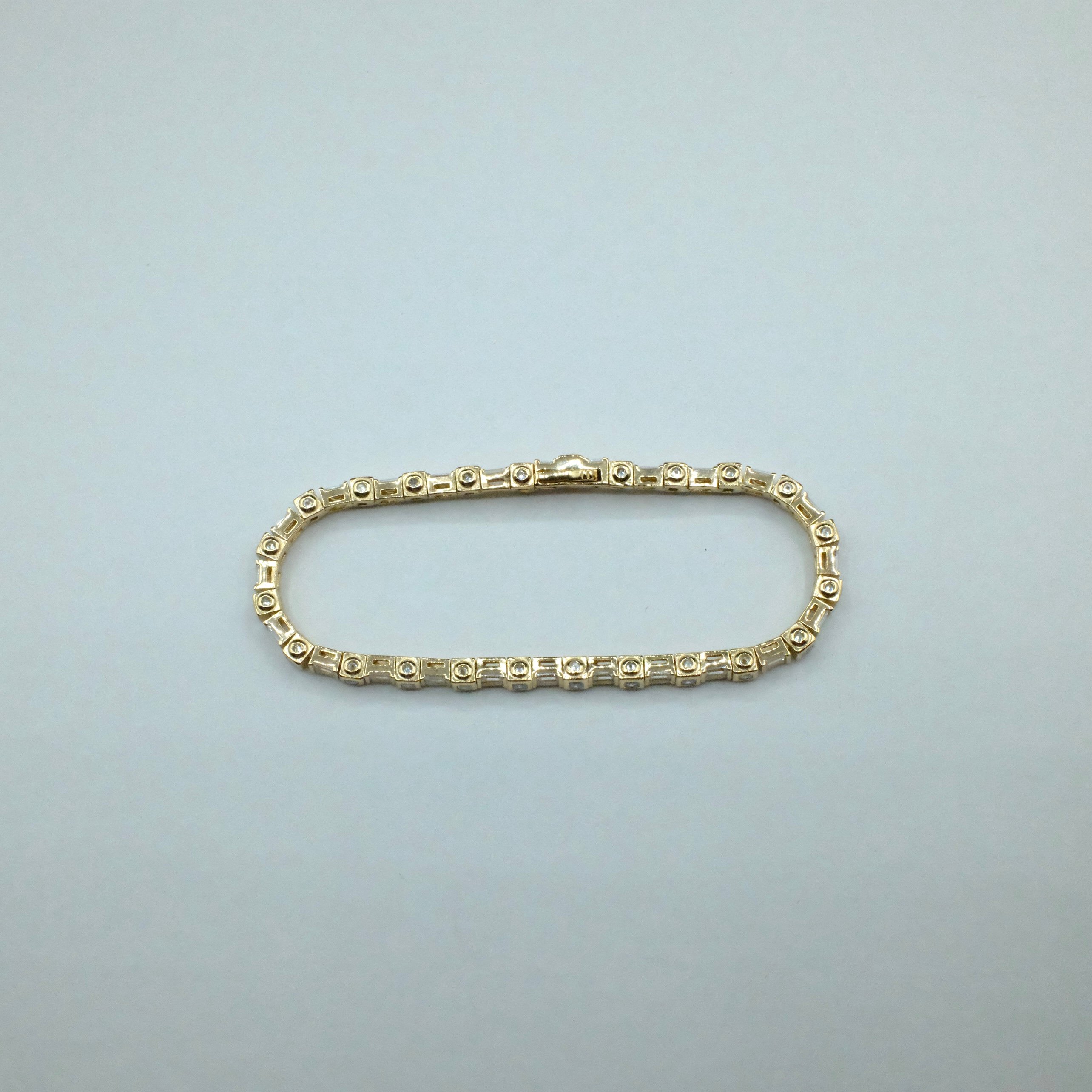 The Stacked Round and Baguette Bracelet