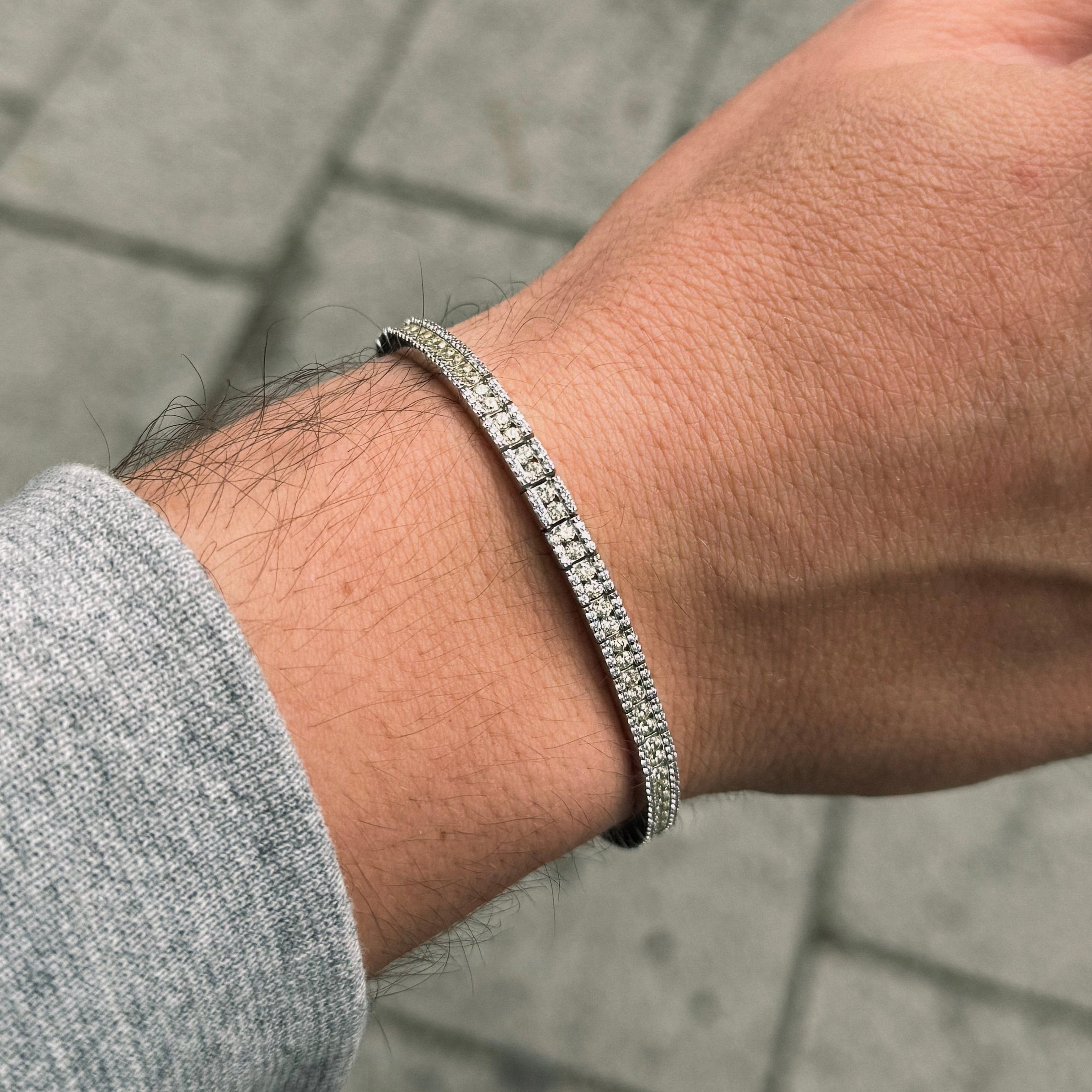 VVS MOISSANITE THREE ROW TENNIS BRACELET
