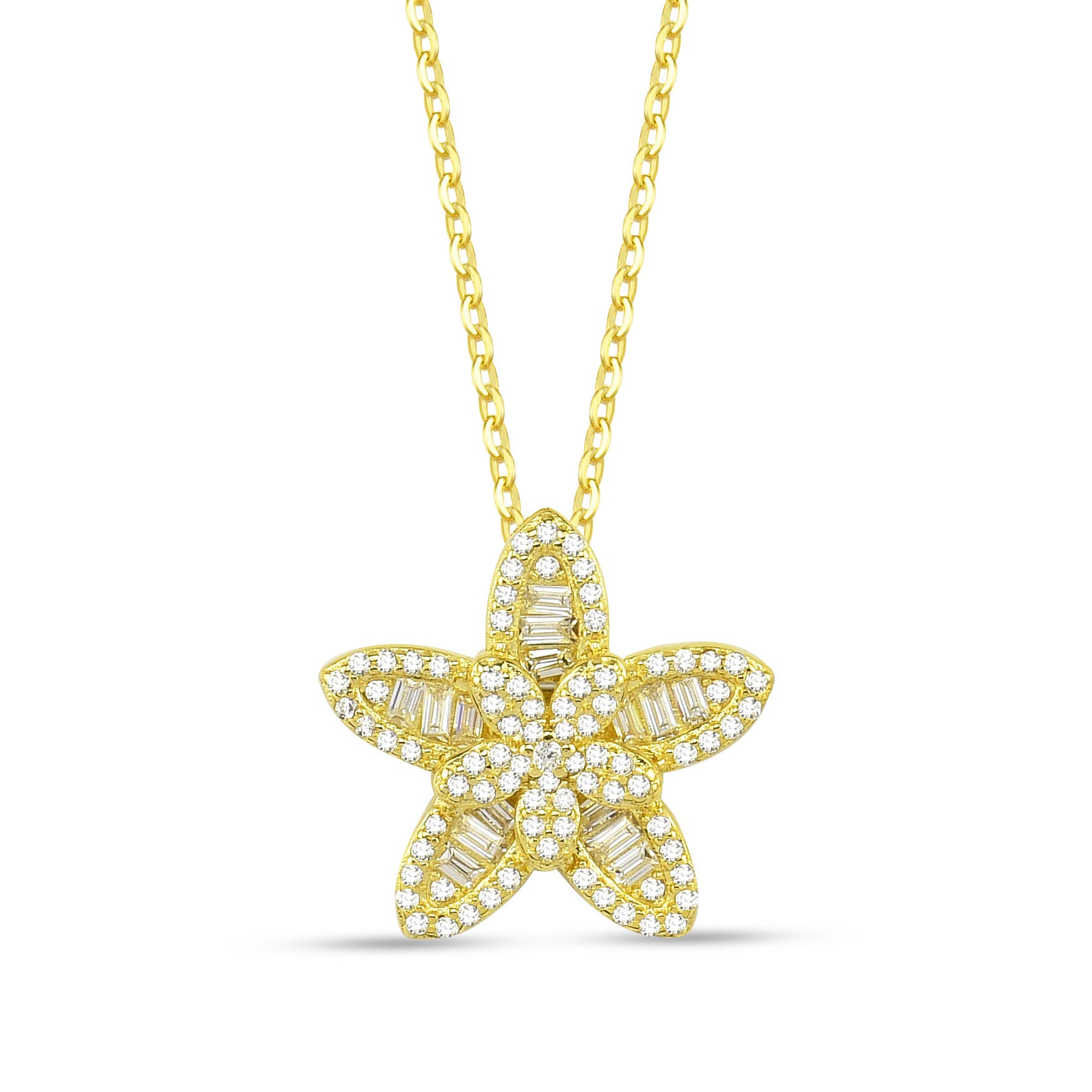 THE BAGUETTE STAR NECKLACE