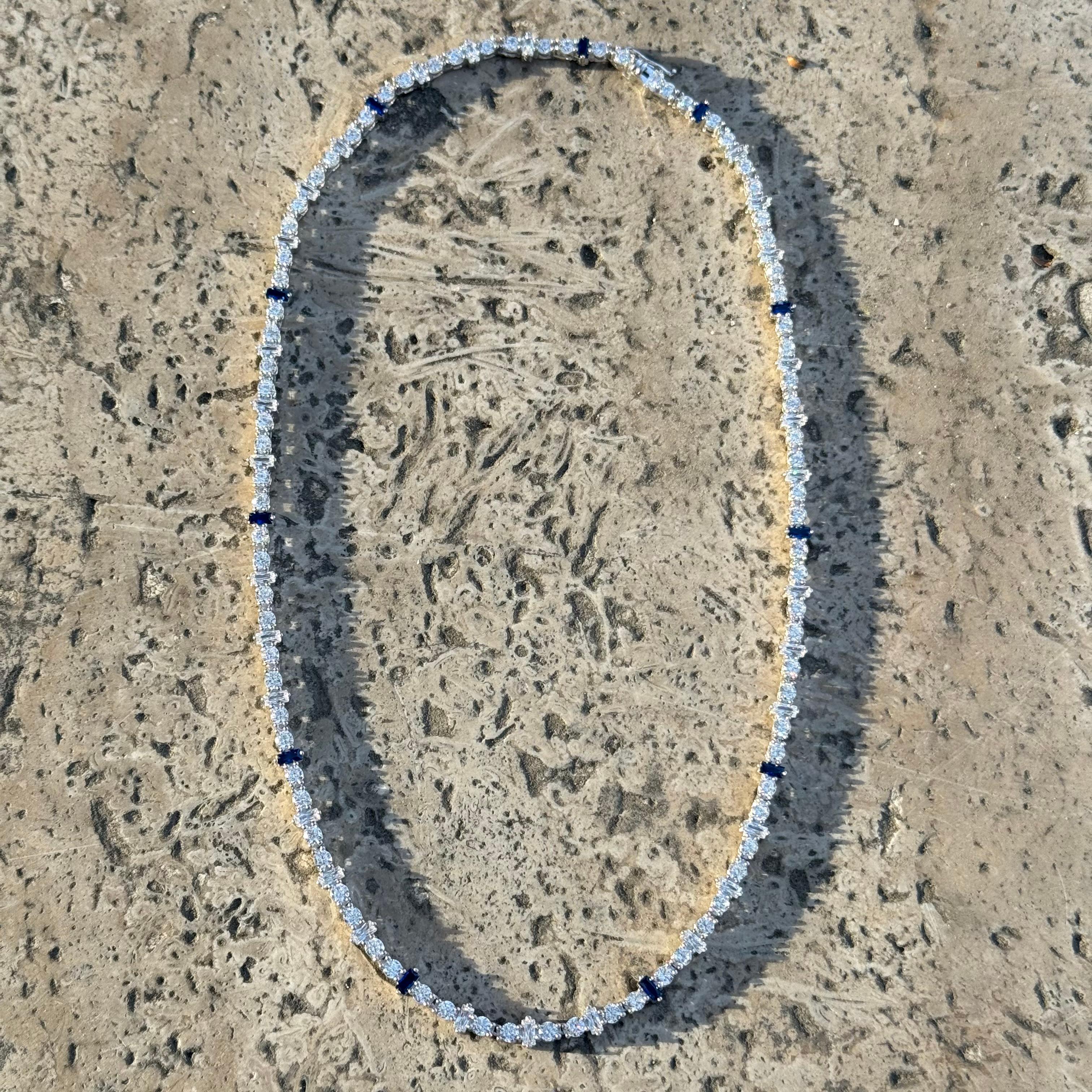 COLORFUL STONE TENNIS NECKLACE