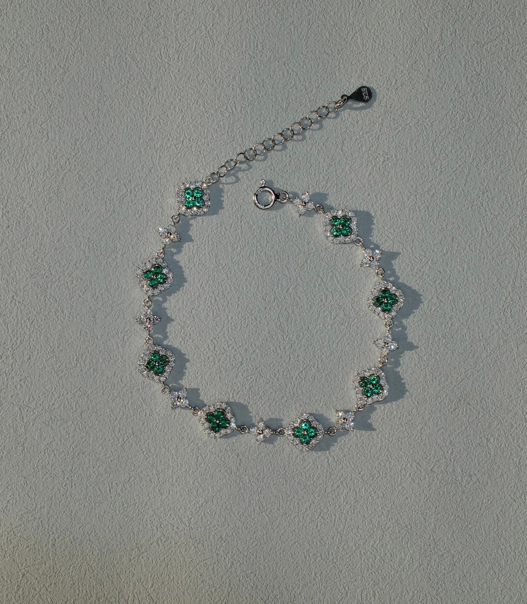 Four Star Tennis Bracelet - GREEN
