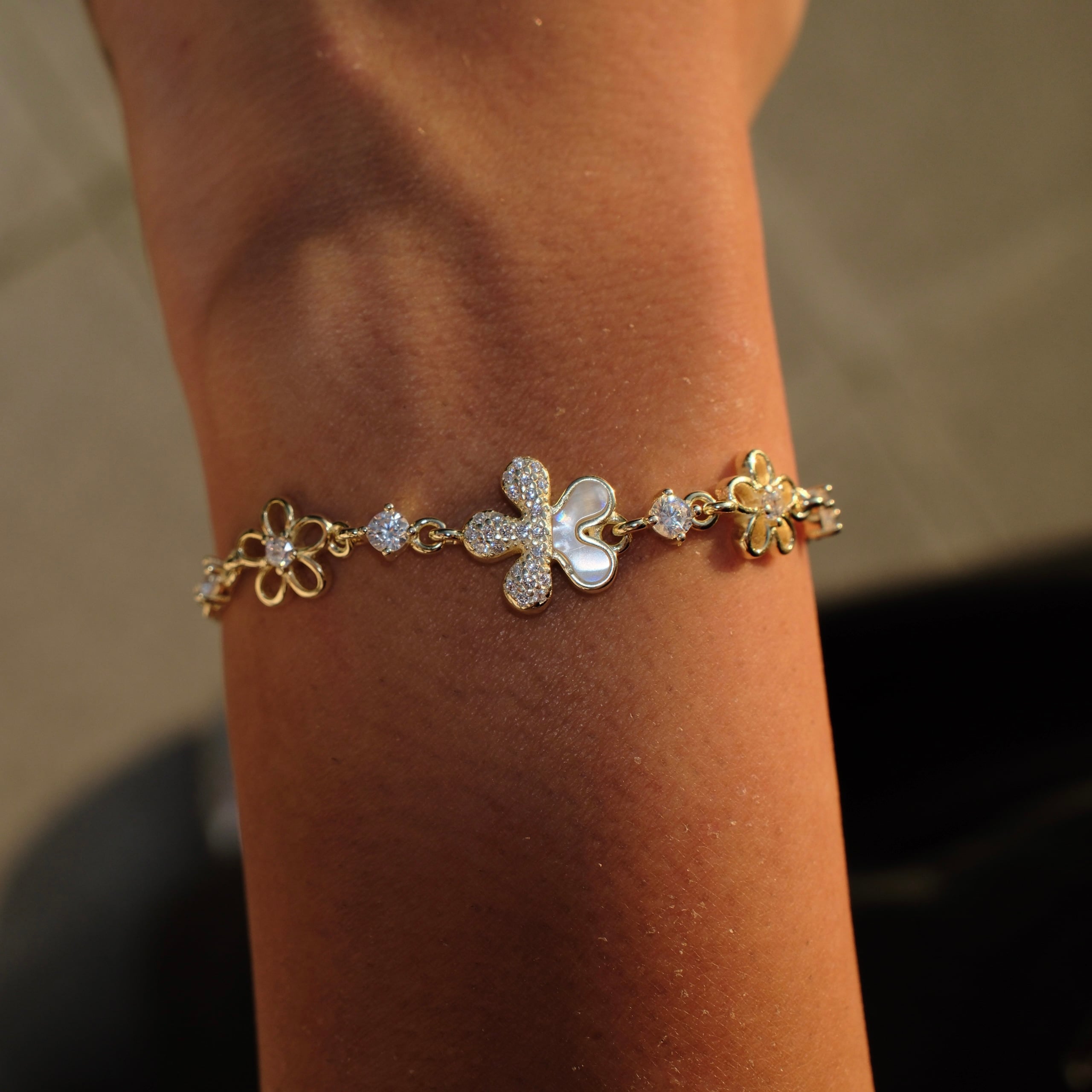 Three Flower Bracelet