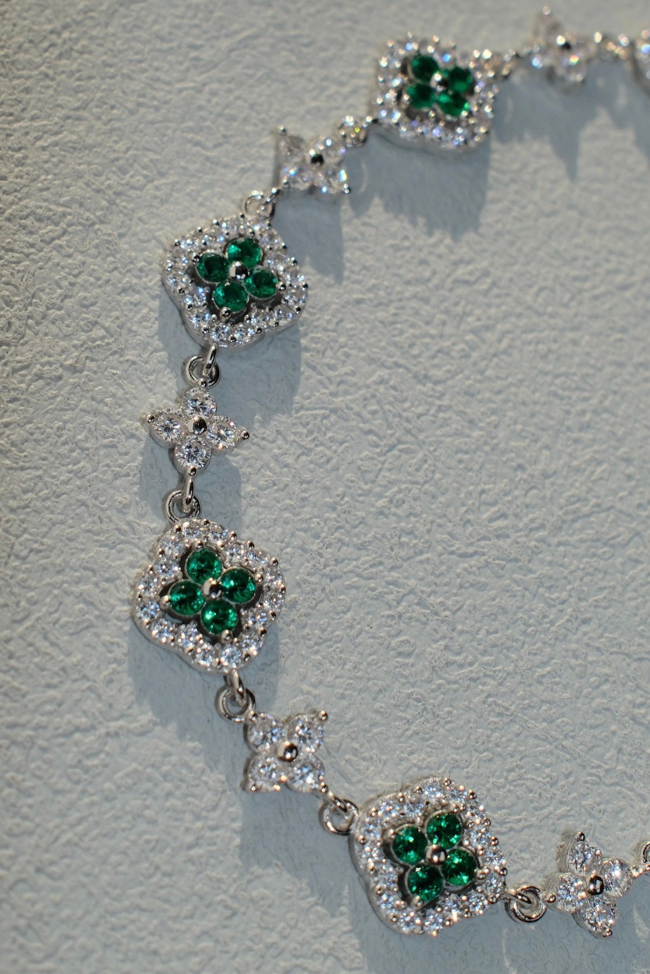 Four Star Tennis Bracelet - GREEN