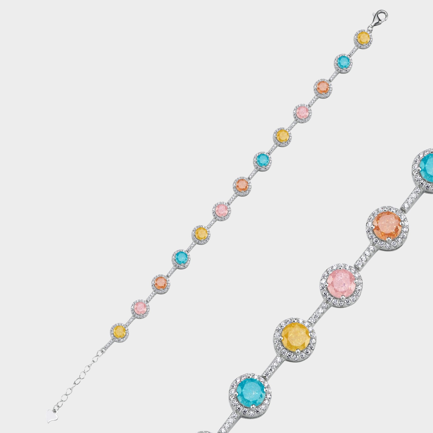 Round Colorful Tennis Bracelet