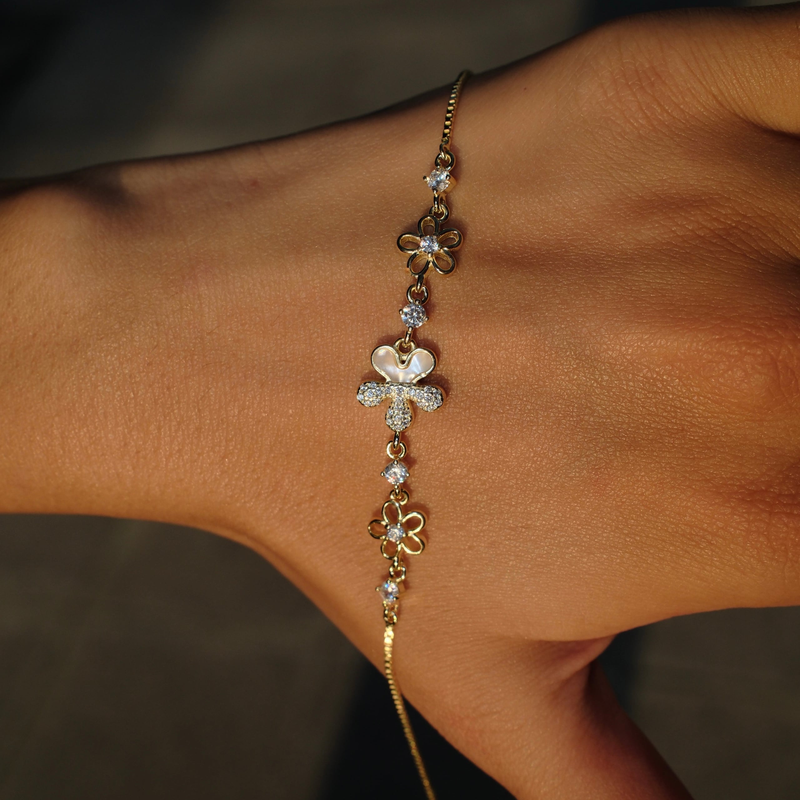 Three Flower Bracelet