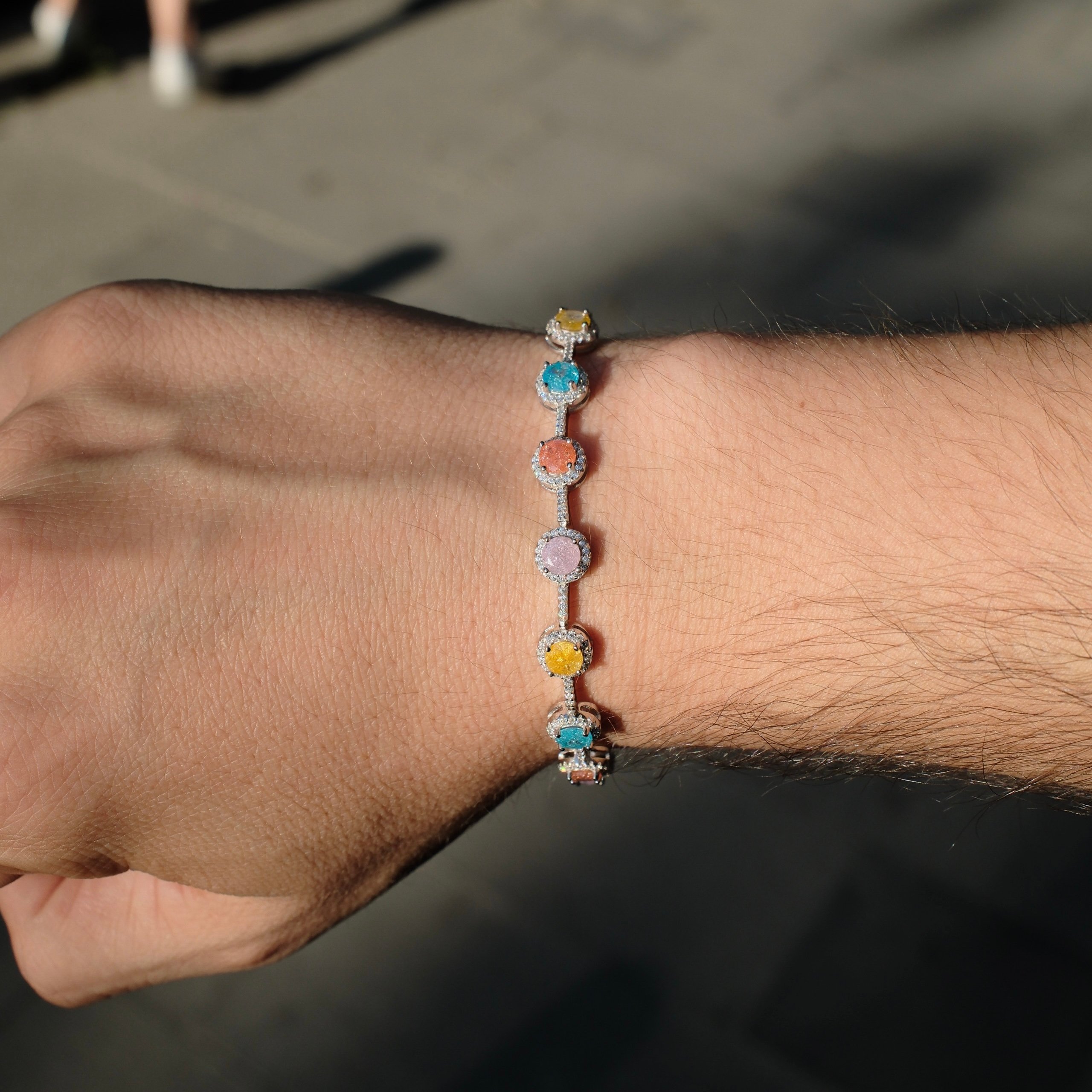 Round Colorful Tennis Bracelet
