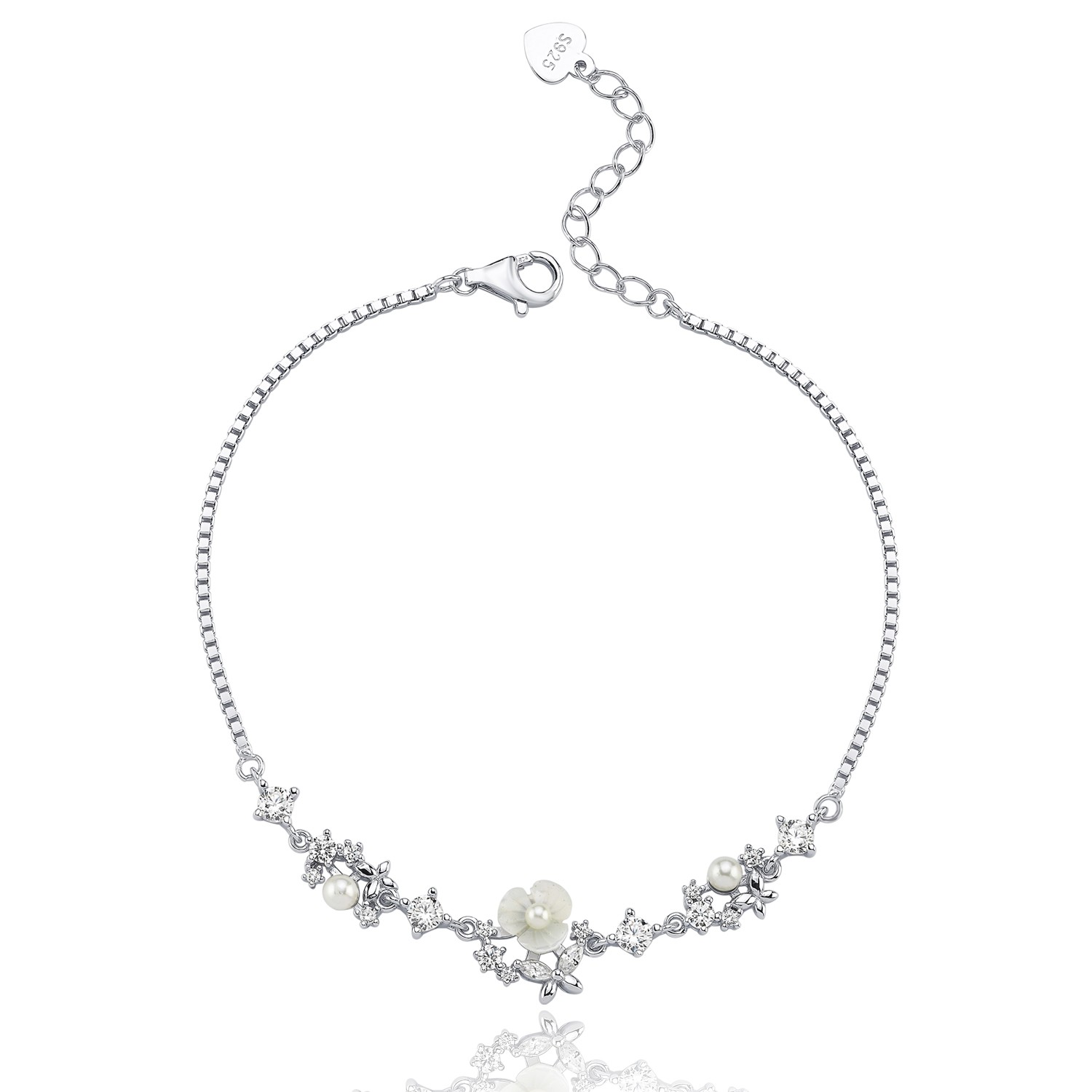 Butterfly and Flower Bracelet