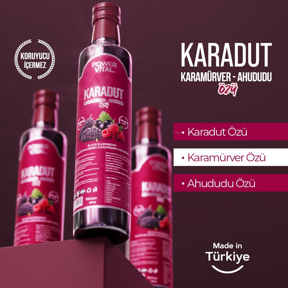 Karadut, Karamürver, Ahududu Özü - 680gr