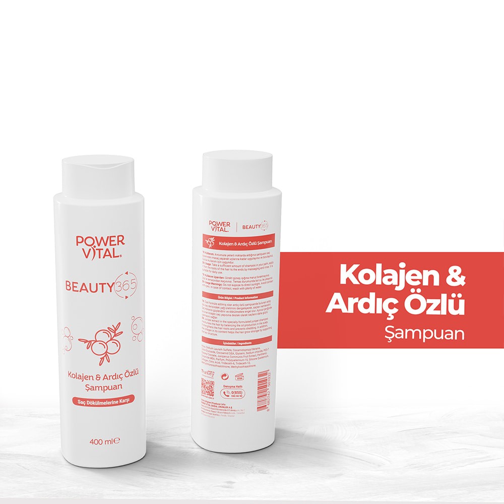 Dökülme ve Yağlanma Karşıtı Şampuan - Kolajen & Ardıç İçerikli 400ml