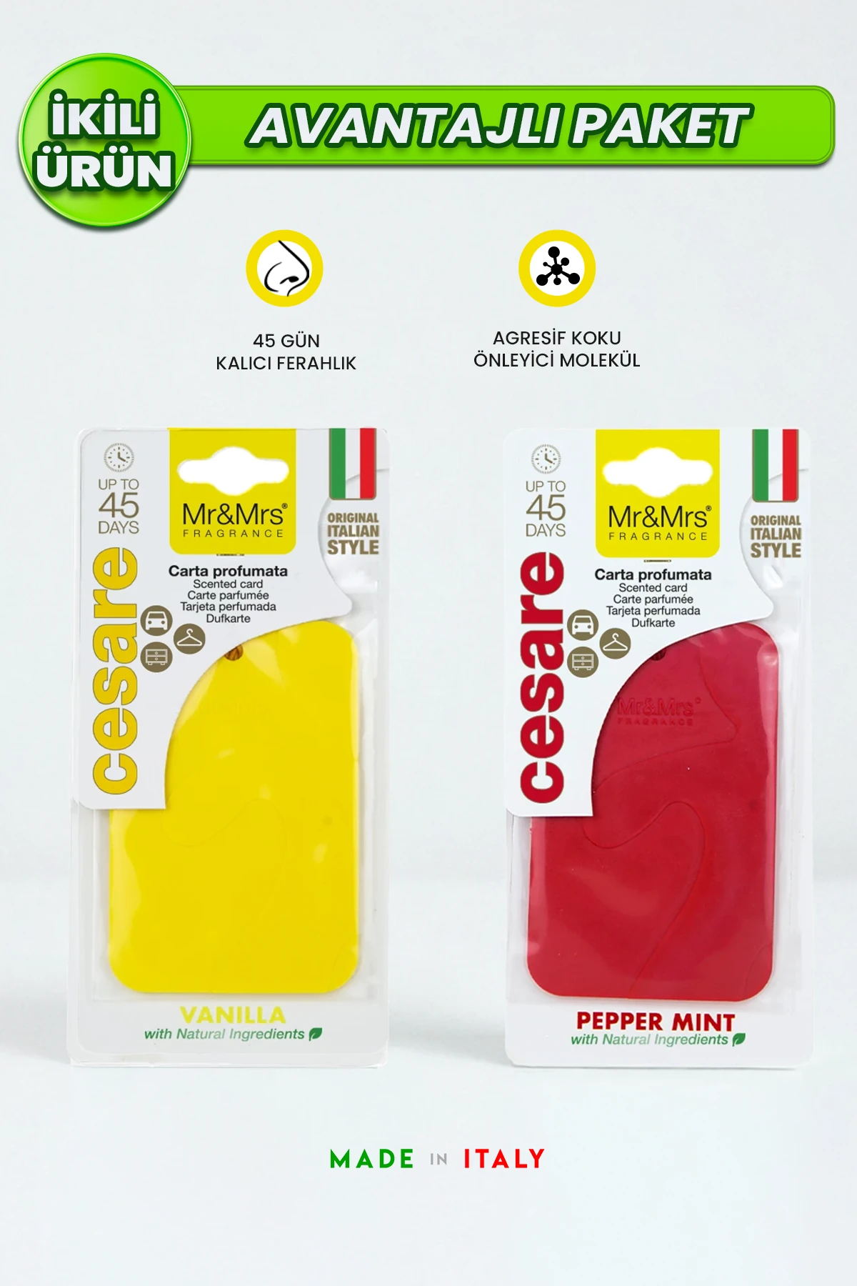 2'li Card Cesare - Vanilla ve PepperMint