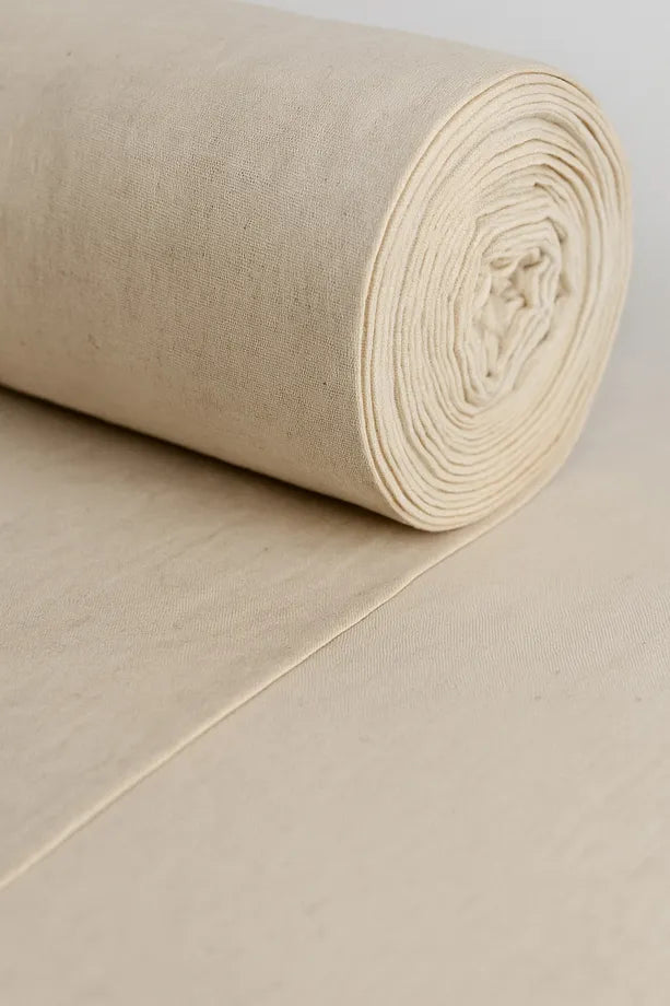 Yıkanmış Ham Naturel Keten Kumaş - 235 cm En - Organik - Doğal - Punch - Dikiş - Döşemelik Kumaş
