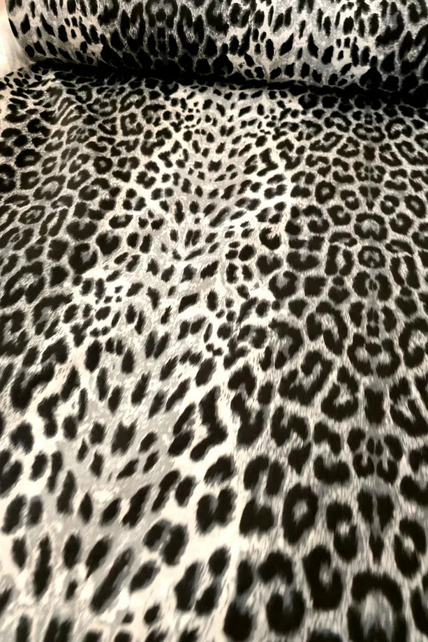 %100 Pamuk Siyah Leopar Poplin Kumaş En: 240 Cm Nevresim, Çarşaf, Yastık Kılıfı, Elbise Ve Çanta